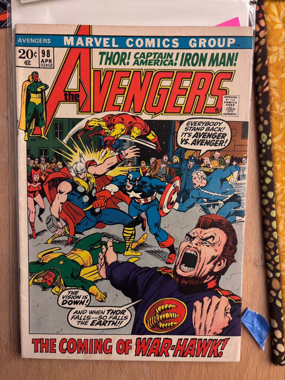 The Avengers #98 (Marvel 1972) Barry Windsor Smith early work VF/VF-
