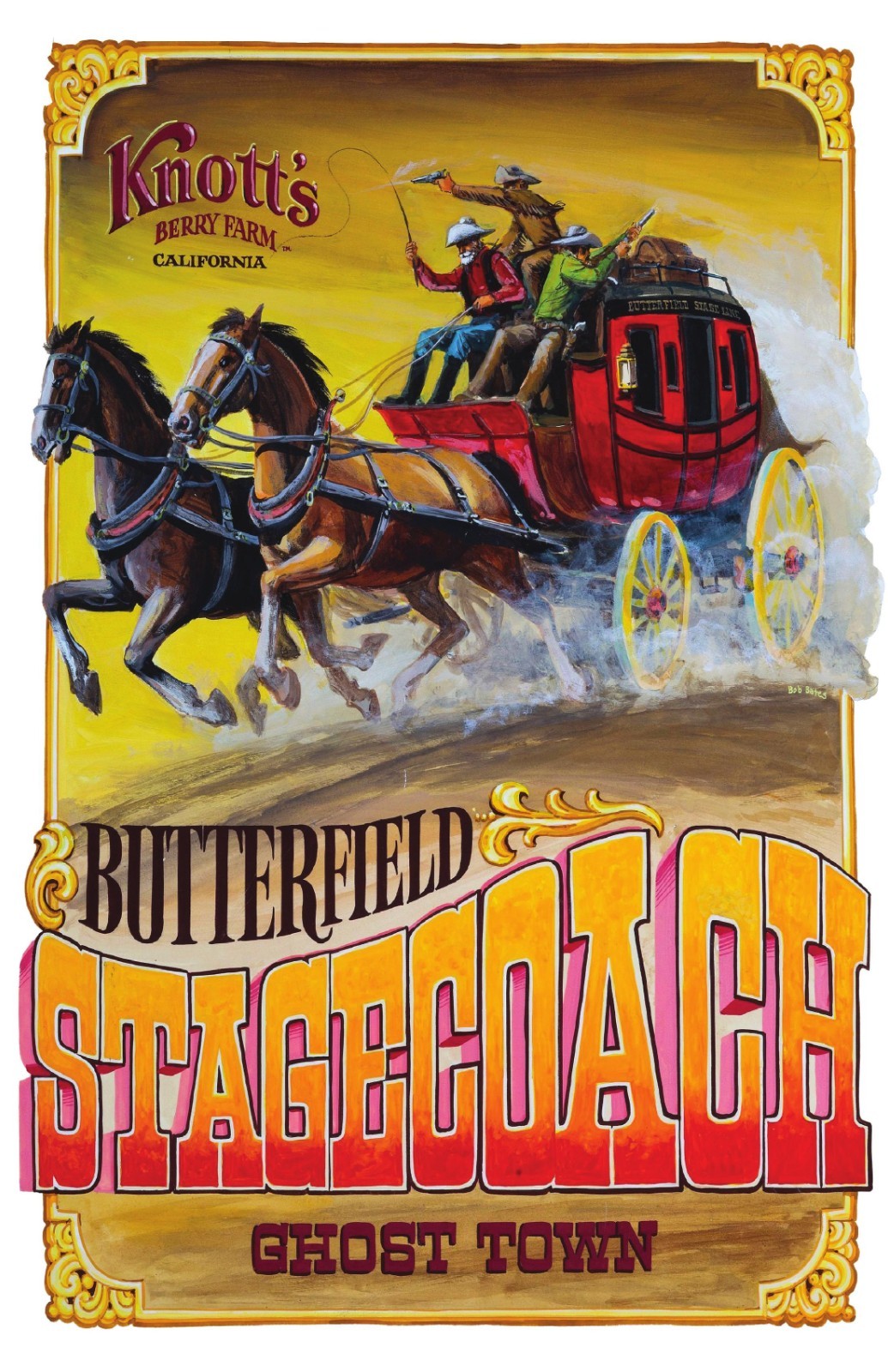 Knotts Berry Farm Butterfield Stagecoach Ride Poster 11x14 11x17 12x18 13x19