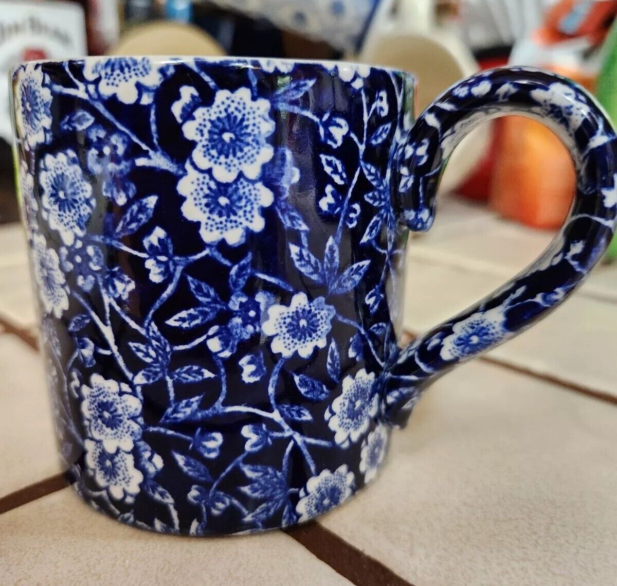 Calico Burleigh Coffee Mug Blue Floral