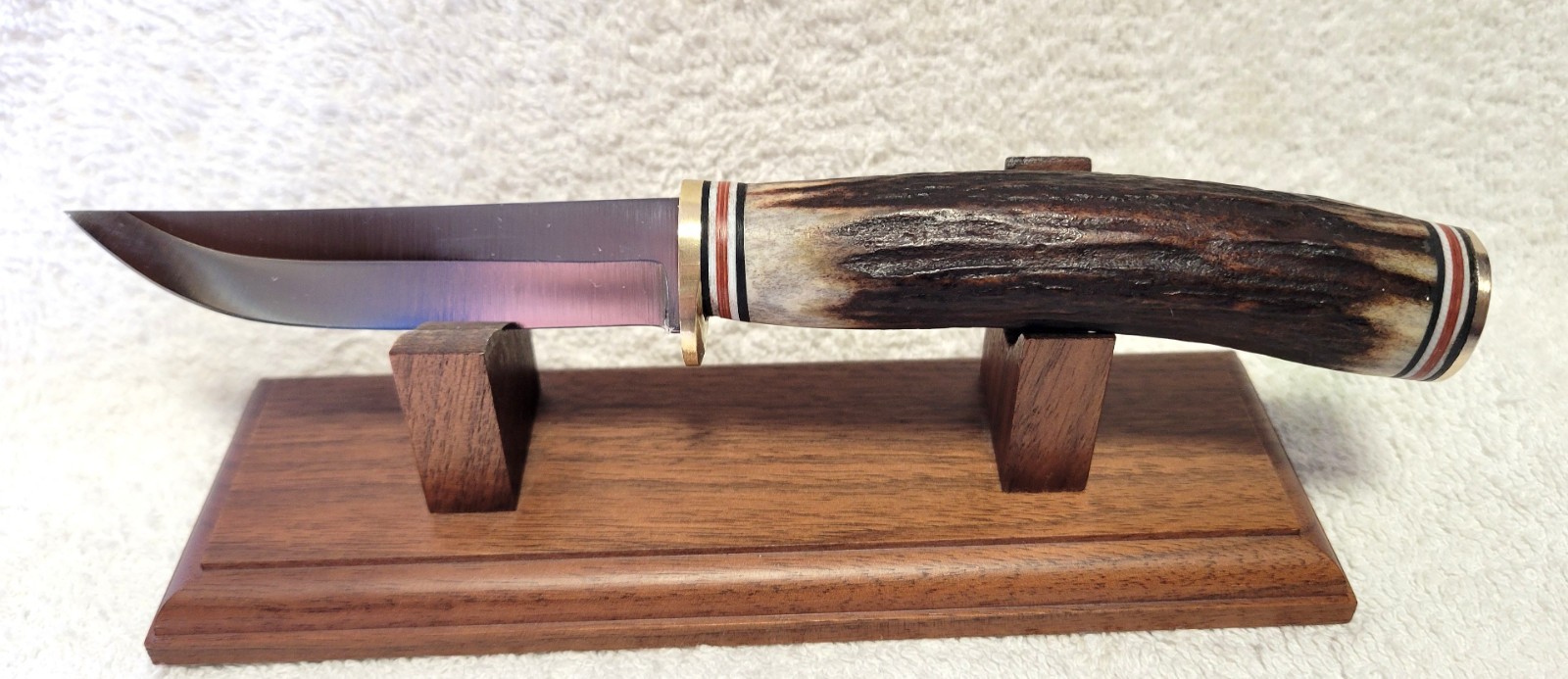 Custom-Made Knife, Morseth Style, Finland Blade, Stag Handle Custom-Made Knife, Morseth Style, Finland Blade, Stag Handle