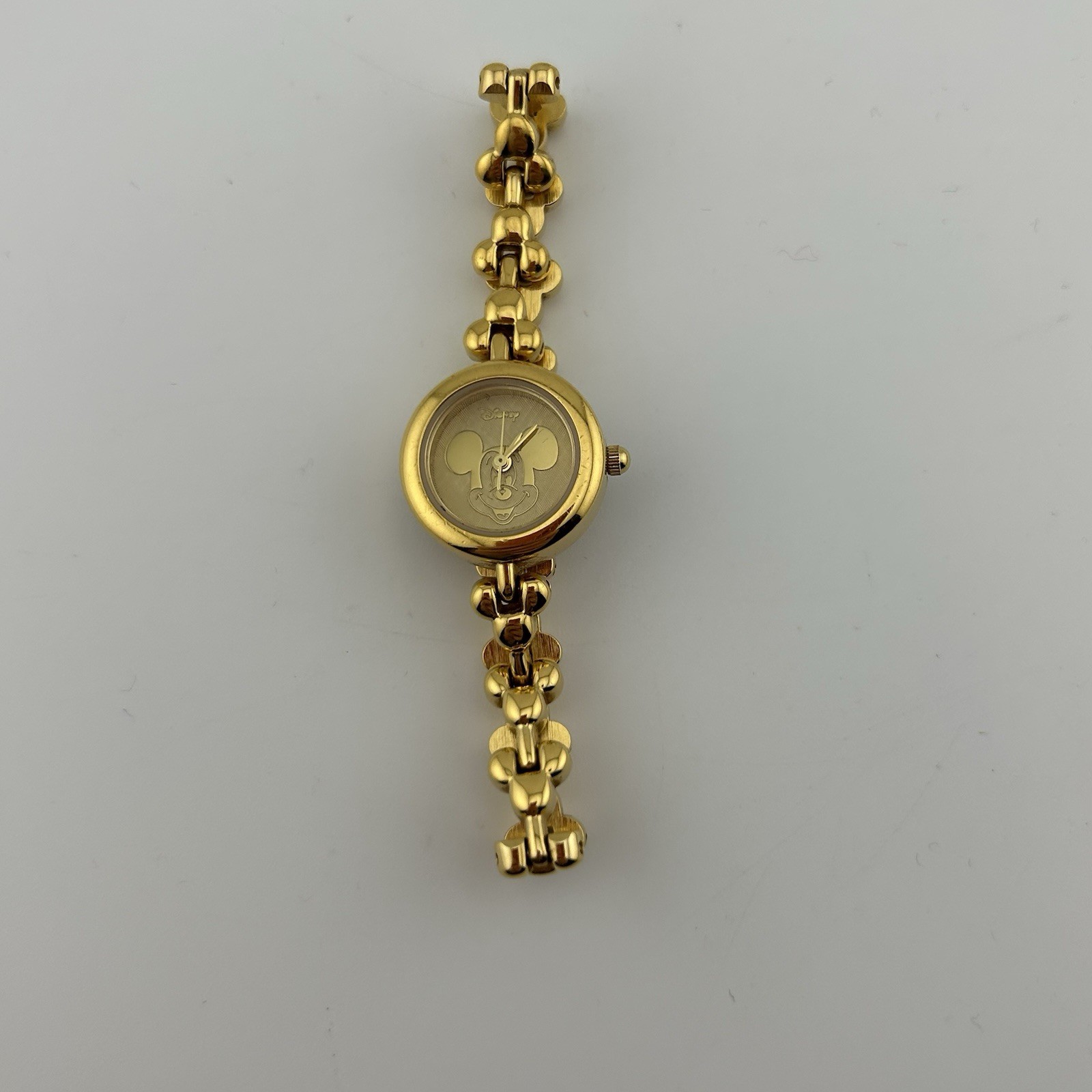 UNTESTED Vtg Disney Mickey Mouse Watch Seiko ALBA Gold Tone Ladies Bracelet 90s