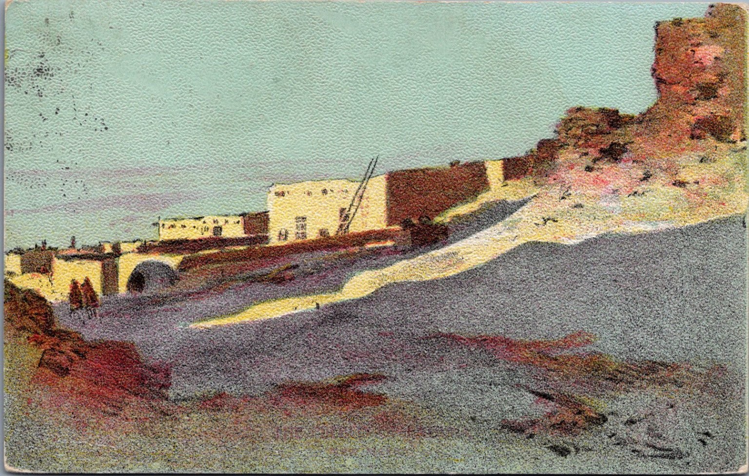 1913 Winslow AZ Desert Landscape Adobe Buildings Postcard Las Vegas NM Letter