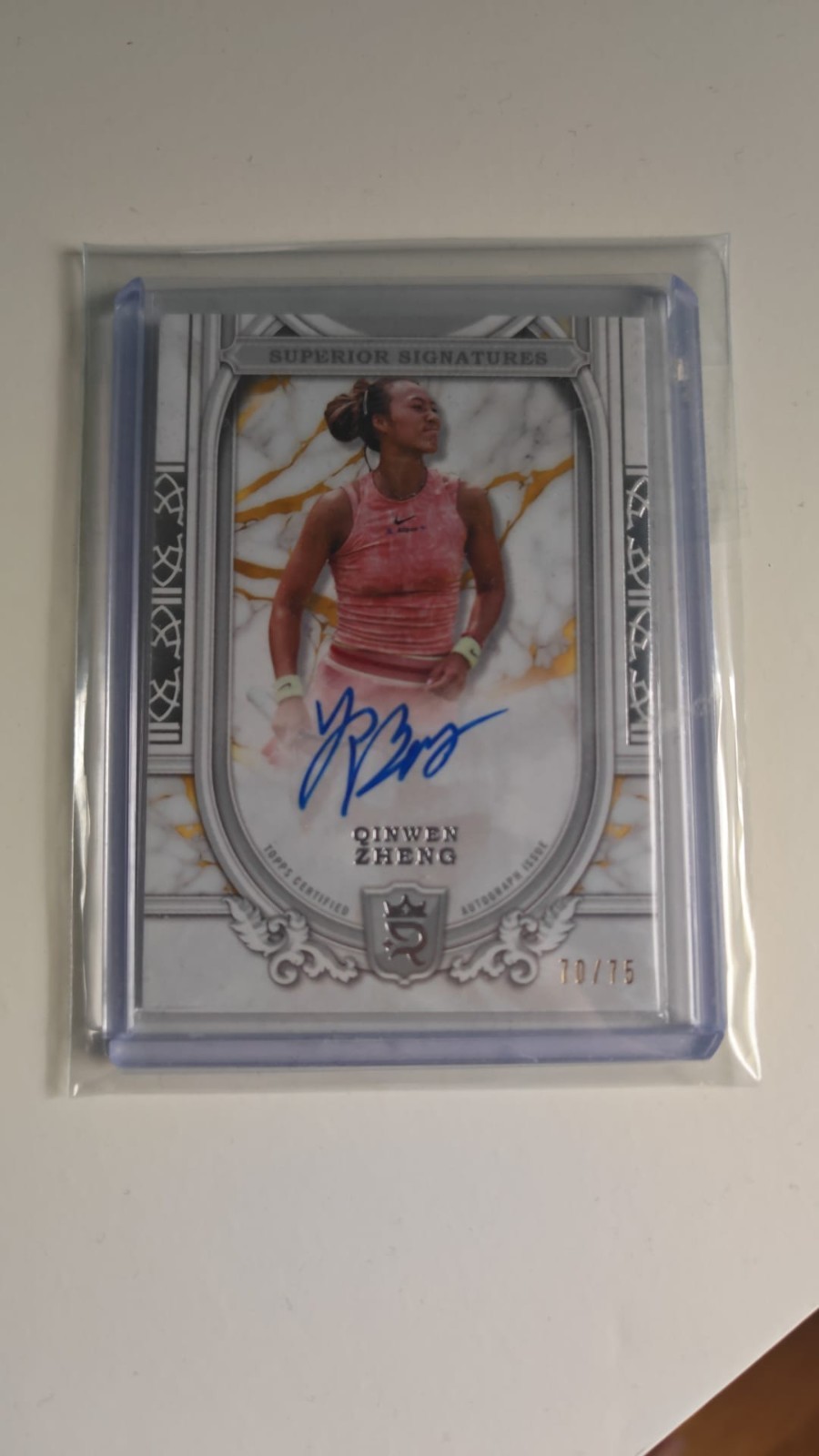 Topps 2024 Royalty Collection Tennis Qinwen Zheng Superior Signatures Auto /75