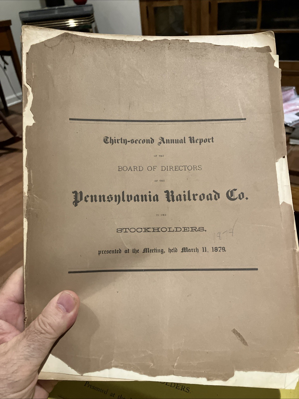 1879 vintage PENNSYLVANIA RAILROAD COMPANY ANNUAL REPORT 32nd year PRR