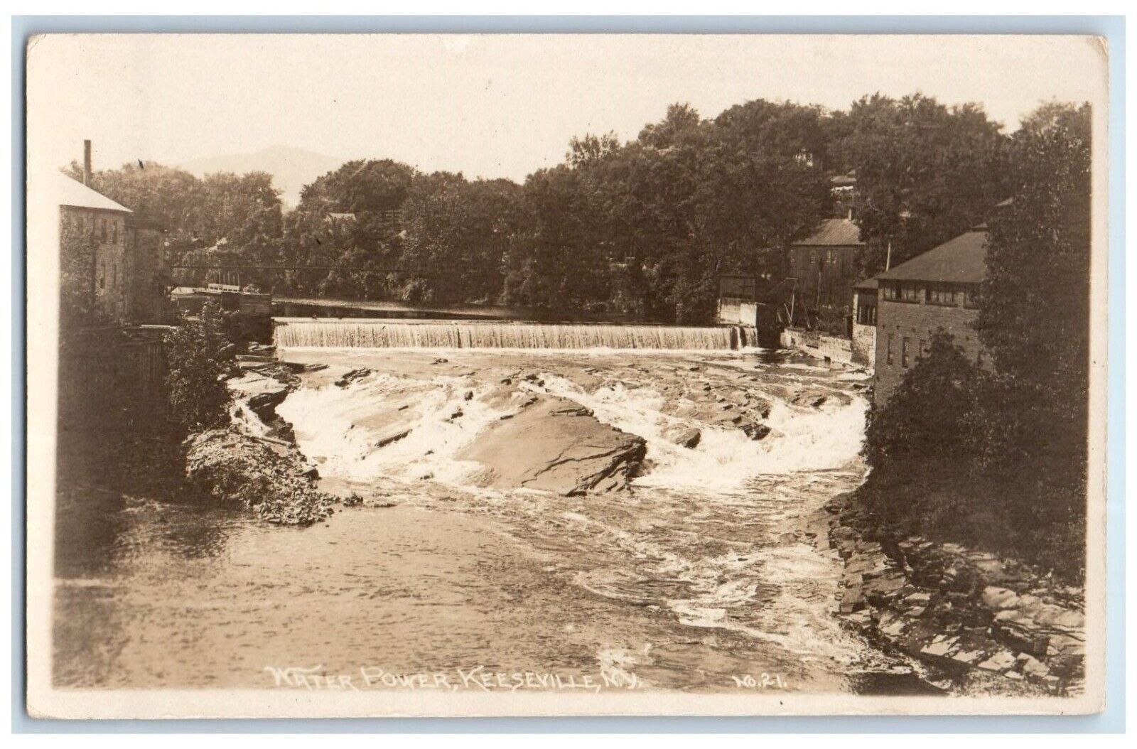 c1910\'s Water Tower Keeseville NY, On Lake Champlain RPPC Photo Antique Postcard c1910\'s Water Tower Keeseville NY, On Lake Champlain RPPC Photo Antique Postcard