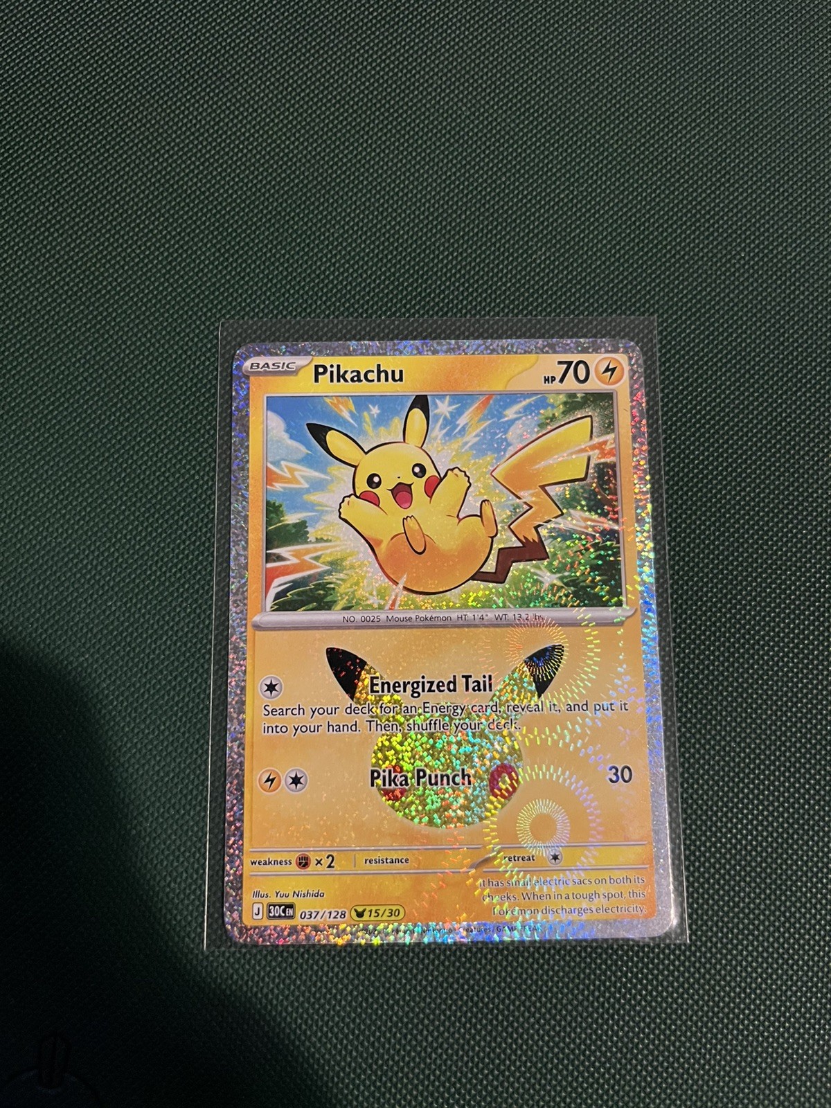 Pikachu 037/128 15/30, 30th Anniversary Celebration, Pokemon TCG, Pikachu 037/128 15/30, 30th Anniversary Celebration, Pokemon TCG,