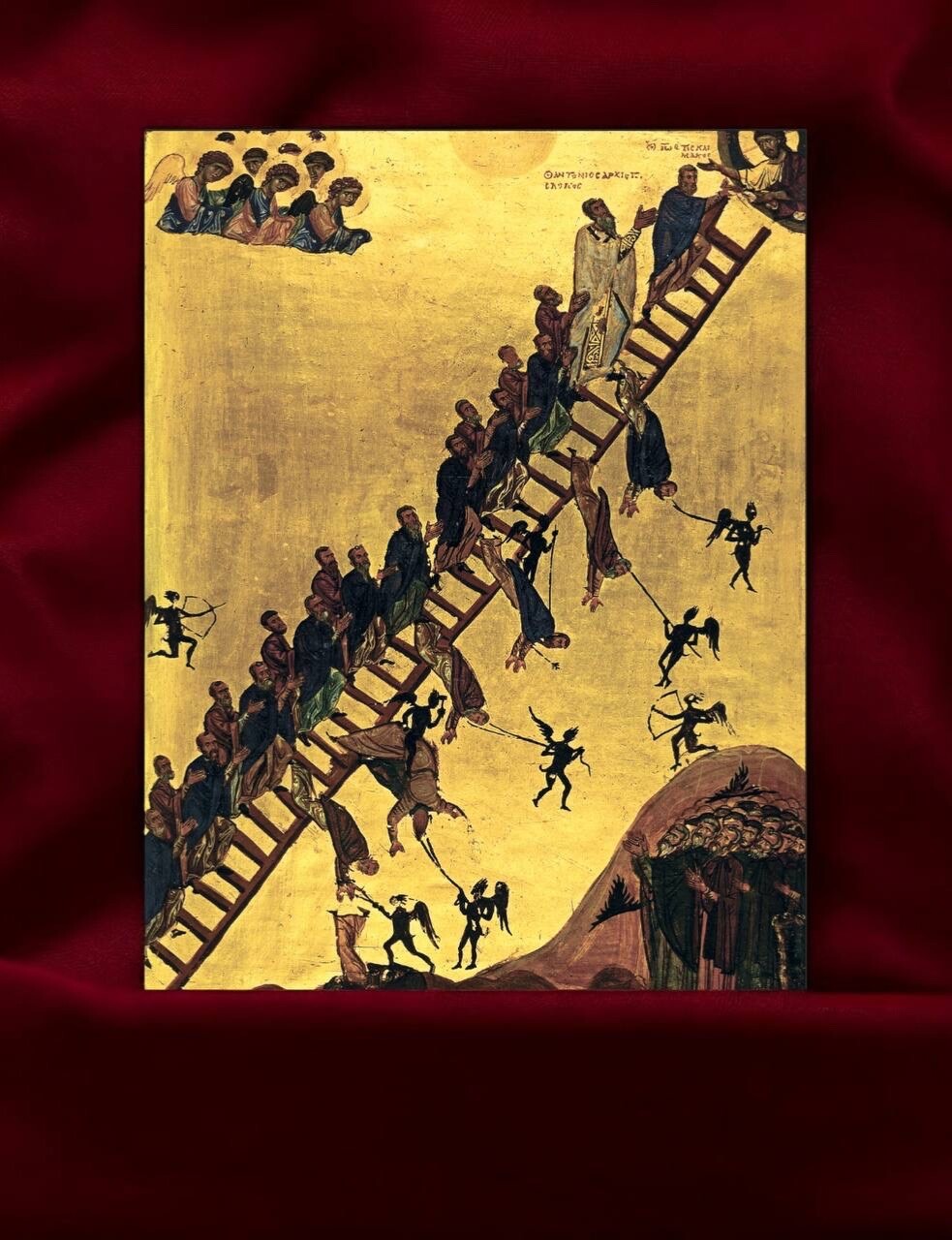 The Ladder of Divine Ascent by St. John Climacus Greek icon 30x39 cm 12”x15”
