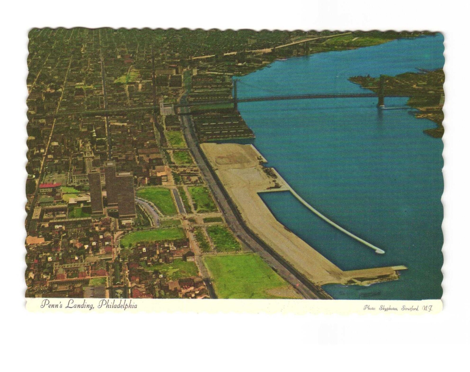 Penn\'s Landing Philadelphia PA Vintage postcard unposted