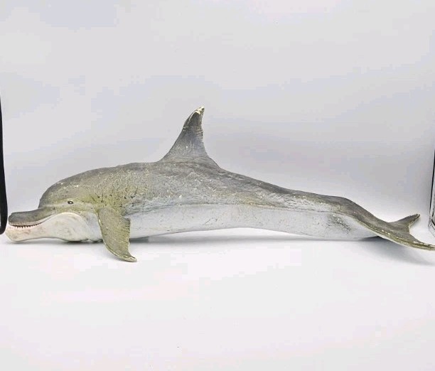 Vintage Bottlenose Dolphin Hard Rubber Figure 19” 