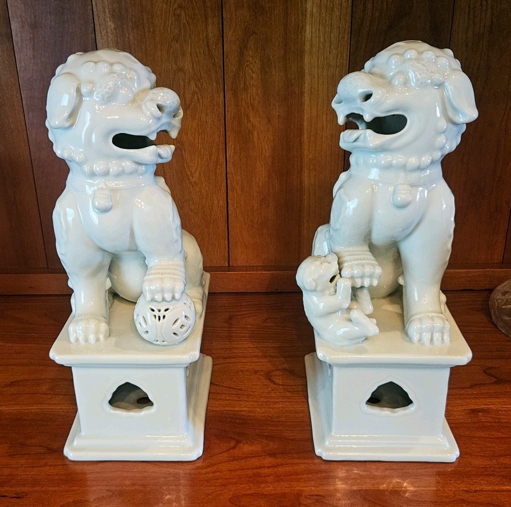 Amazing Set-Foo Lion Dogs-Ethan Allen, Amazing Set-Foo Lion Dogs-Ethan Allen,