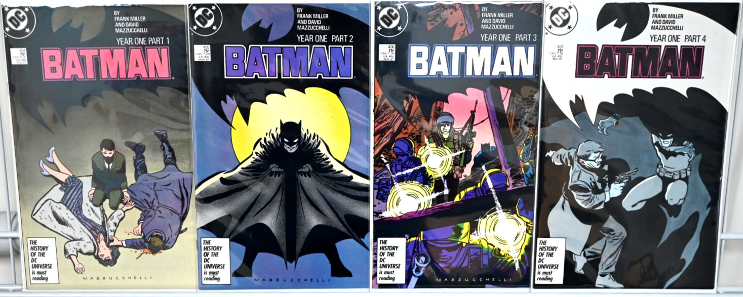 Batman #404-407 Year One by Frank Miller Complete Set NM- Avg Condition Batman #404-407 Year One by Frank Miller Complete Set NM- Avg Condition