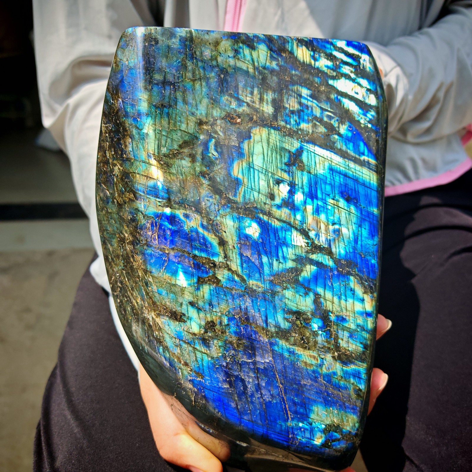 8.14LB Natural crystal Labradorite Mineral Quartz Mineral Reiki healing decor