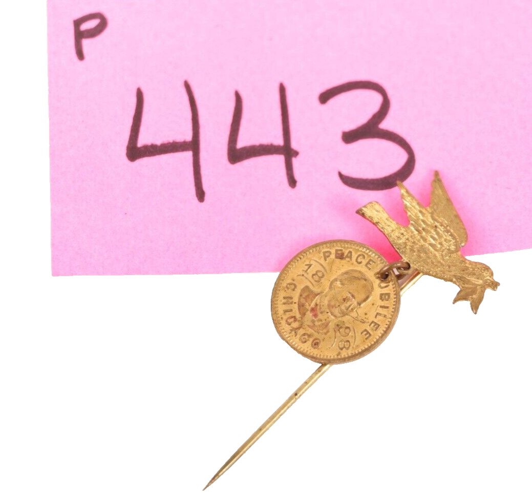 p443/ RARE Beautiful 1898 Jubilee McKinley Stick Pin