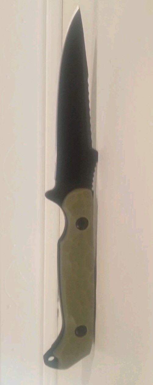 Toor Shark Knife Fixed Blade Replica*Unmarked*Kydex Sheath*8cr13mov*G10*Spear Pt