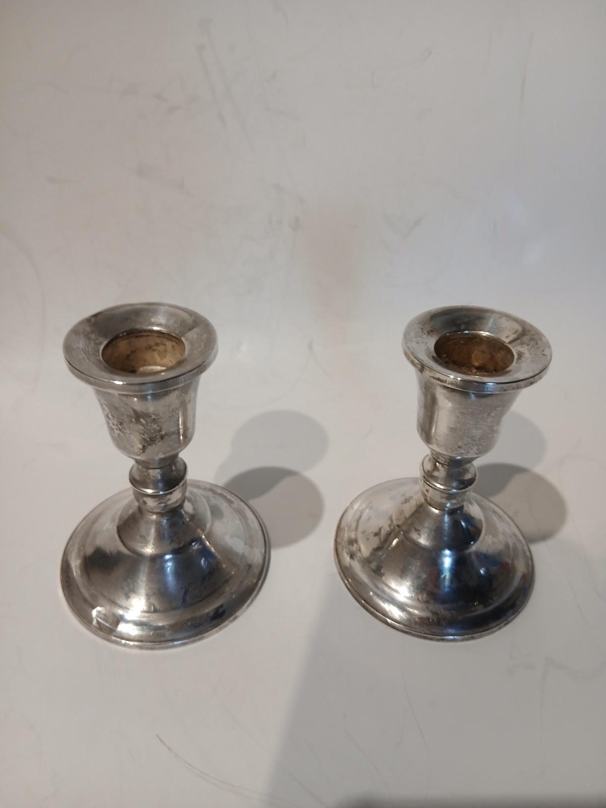 Set of 2 Duchin Sterling Candlesticks 3.3/4 H 3 W 132 Grams Vintage HALLMARKS Set of 2 Duchin Sterling Candlesticks 3.3/4 H 3 W 132 Grams Vintage HALLMARKS