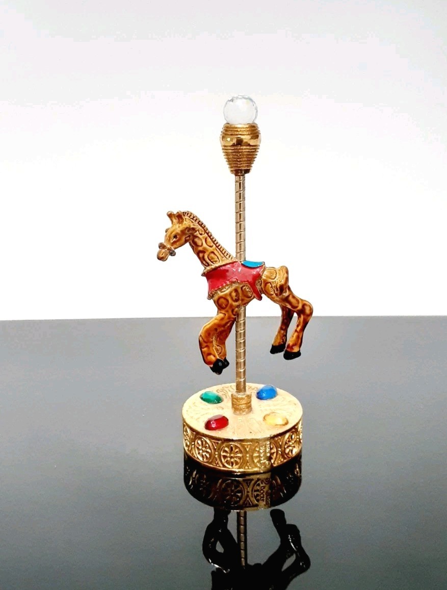 Vintage Spoontiques Pewter Carousel Giraffe Rare SEE DESCRIPTION 