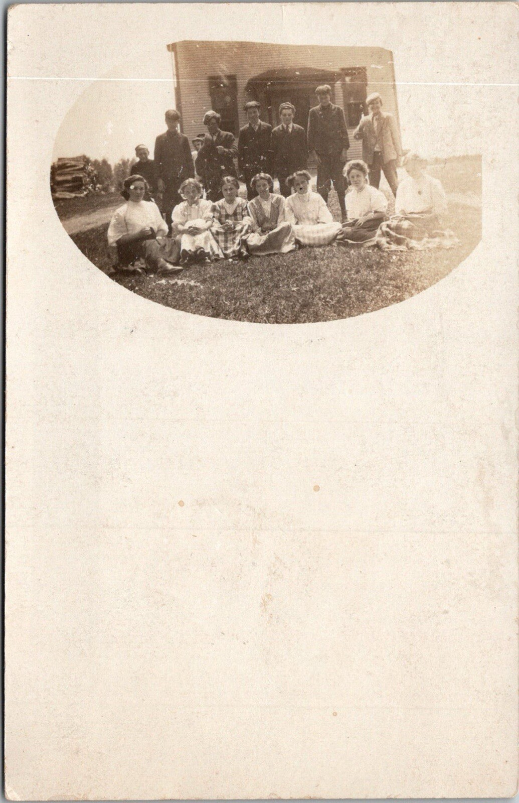 1908 RPPC Children Teens Sent To Milo Maine JG12