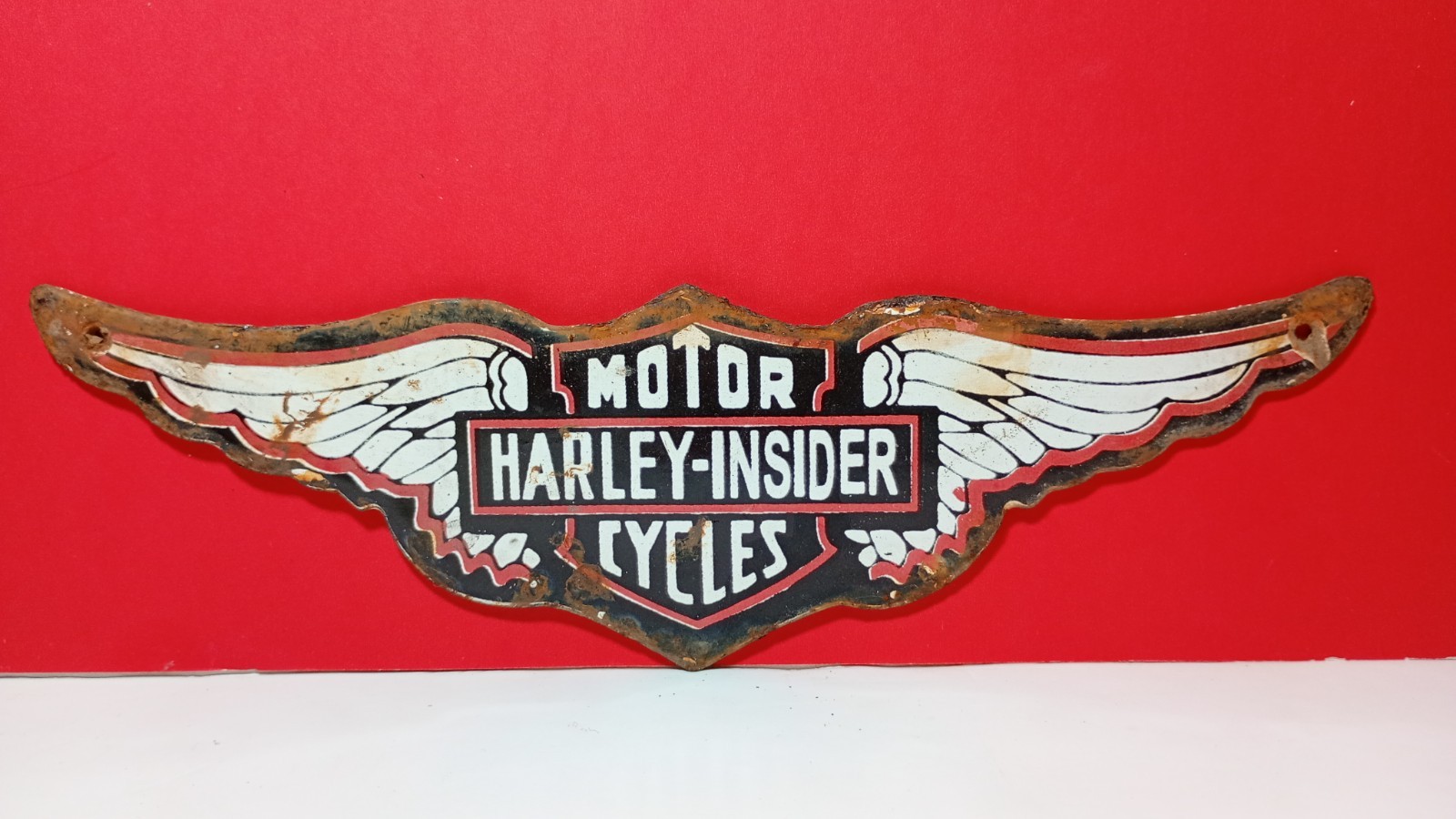 Vintage Harley Davidson Insider Motorcycle Porcelain Enamel Bar Sign 10\ Vintage Harley Davidson Insider Motorcycle Porcelain Enamel Bar Sign 10\