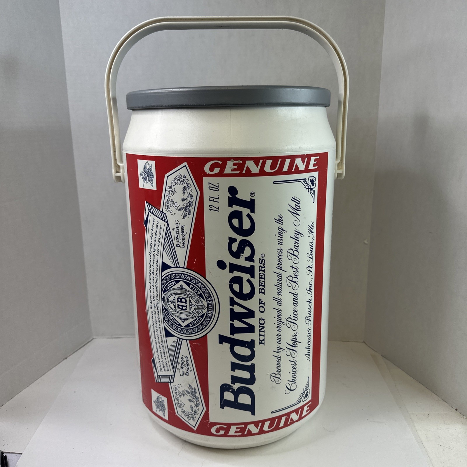 Budweiser Beer Can Cooler 1990’s Retro Kooler Kraft Vintage 21” H x 12