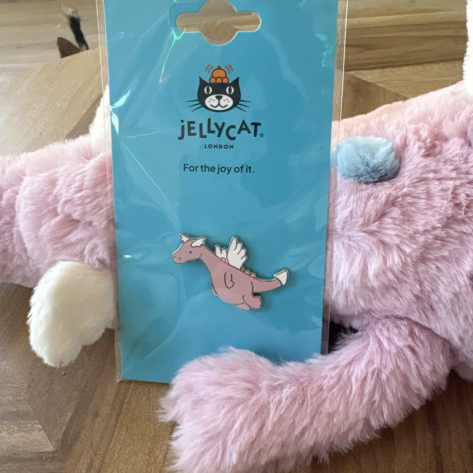Jellycat Duskrise Dragon Enamel Pin, Exclusive, Authentic. Purrks. Same Day Ship