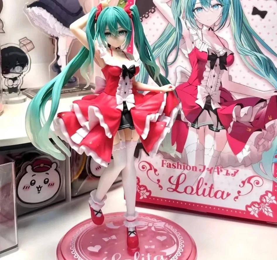 Hatsune Miku Anime Figure Toys Cute Anime MIKU Standing Position Action With Box