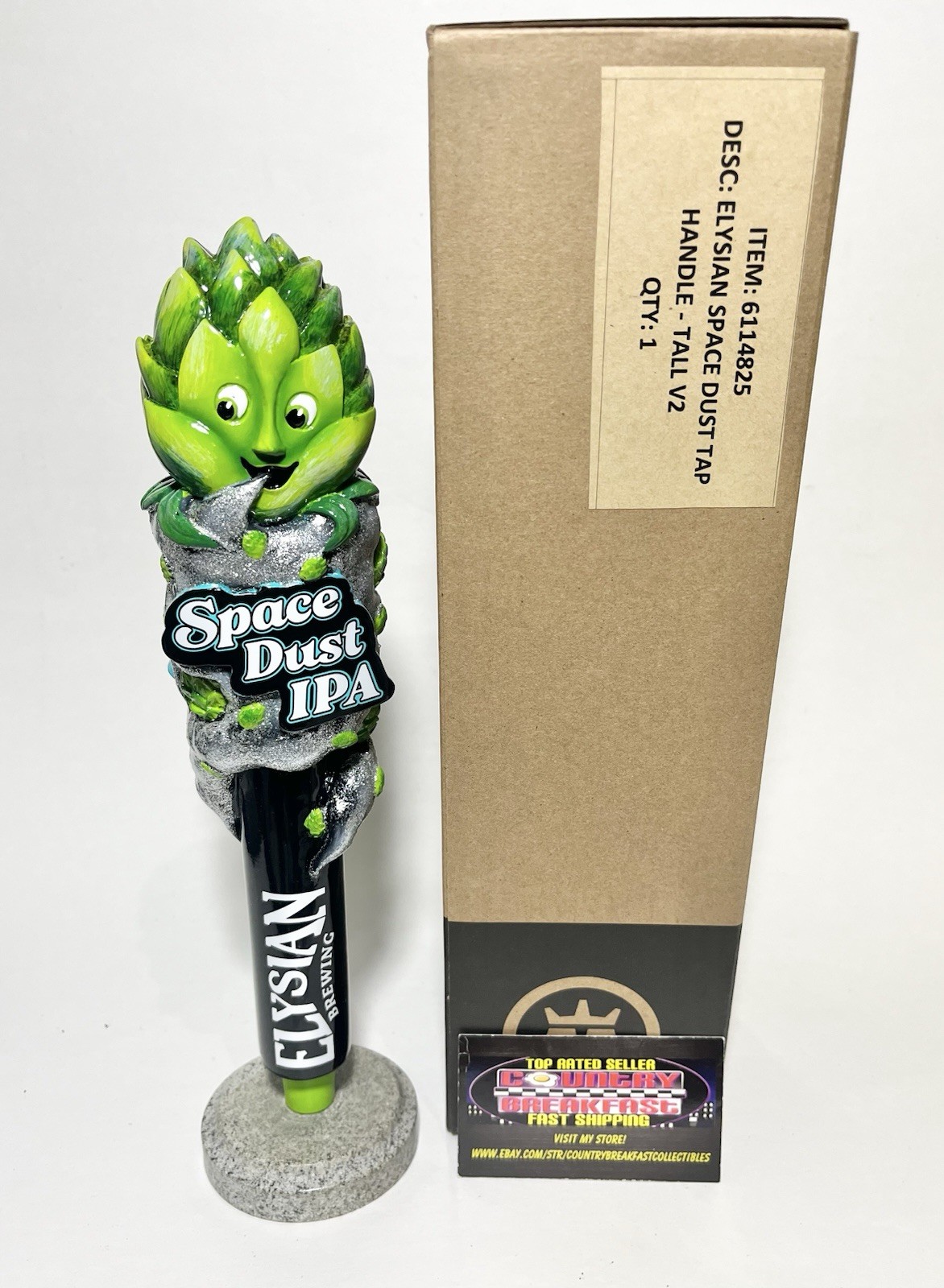 Elysian Brewing Company Space Dust IPA Beer Tap Handle 11” Tall Brand New In Box