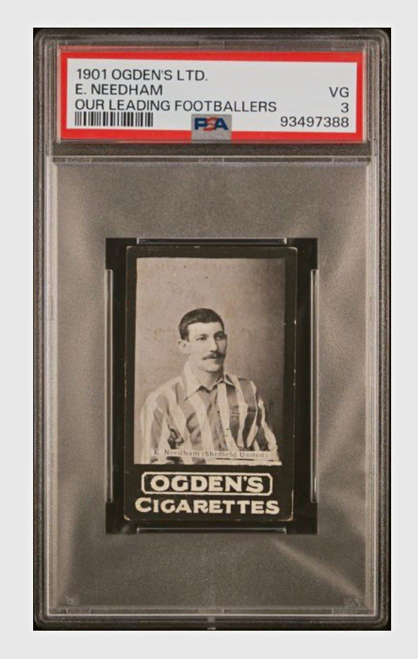 Ogdens Ltd 1901 Our Leading Footballers Tobacco Card E. Needham PSA 3