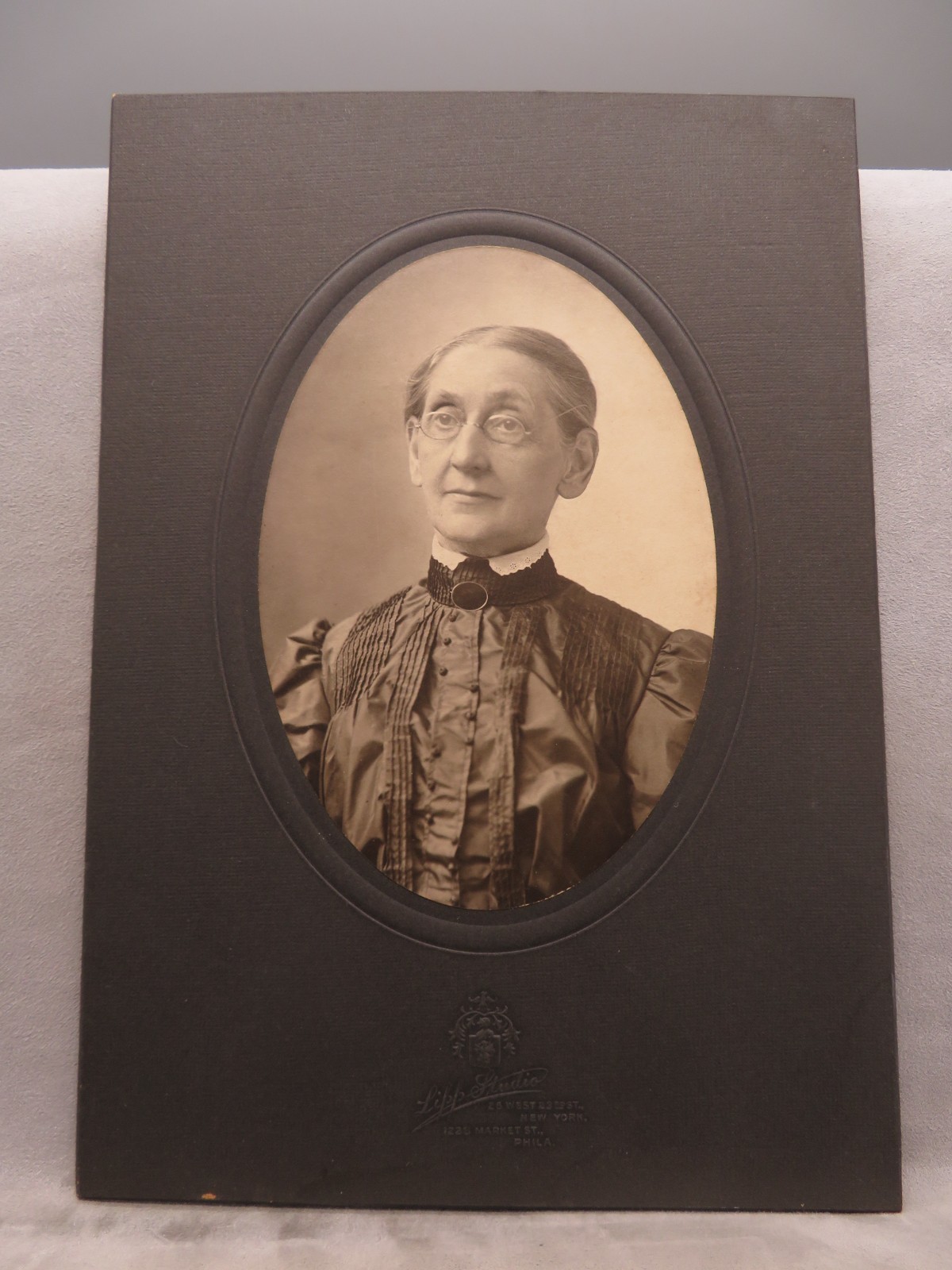 Lipp Studio Philadelphia, PA & NY Portrait Older Woman Wearing Glasses 1912-1928