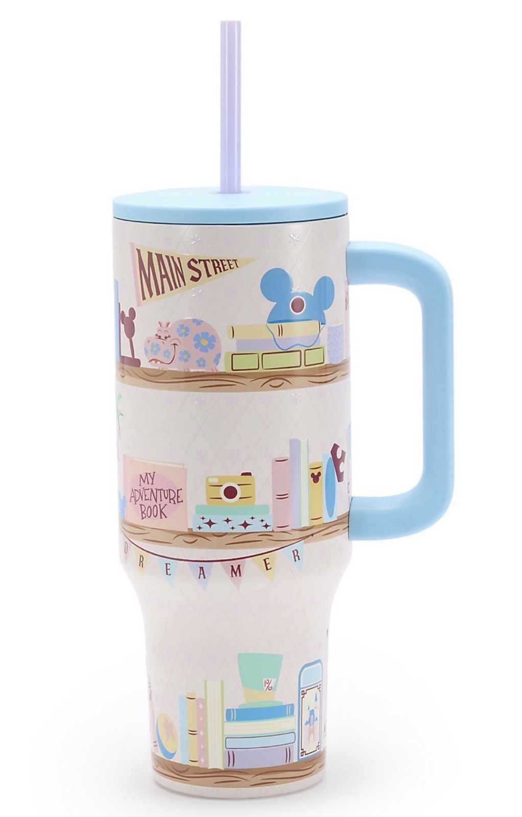 Disney Memorabilia Bookshelf Stainless Steel 40 oz. Tumbler - Disney Parks Store