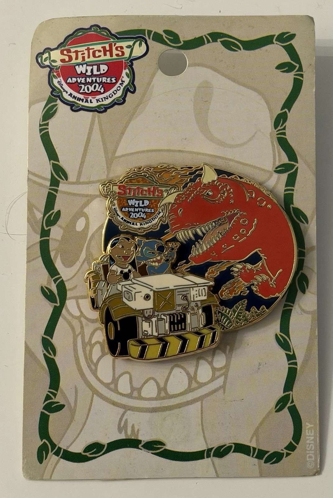 Disney World - Lilo & Stitchs Wild Adventures 2004 - Dinosaur Animal Kingdom Pin