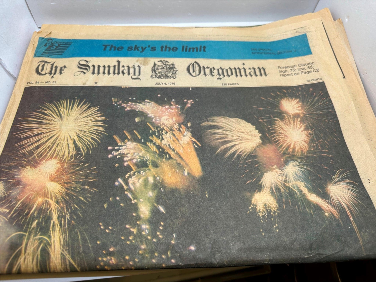 Sunday Oregonian Portland Newspaper July 4 1976 Sunday Oregonian Portland Newspaper July 4 1976