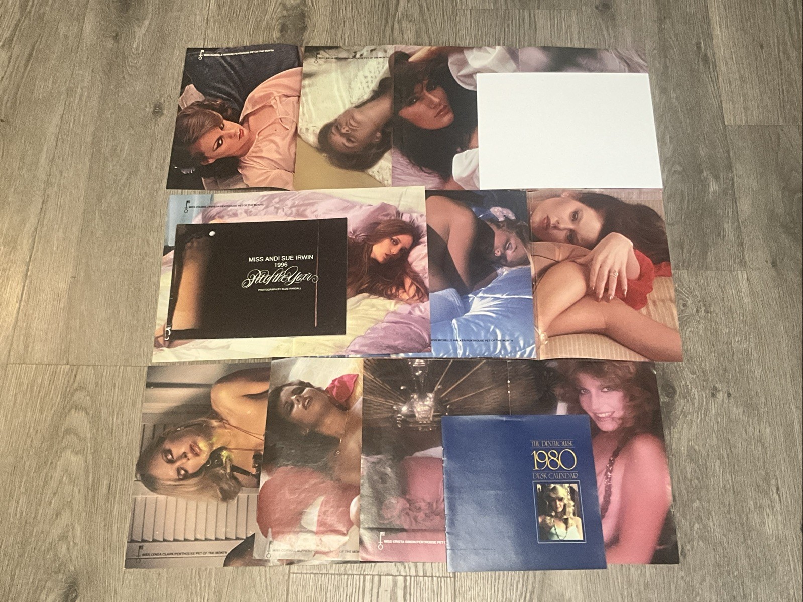 Vintage Penthouse Pet POTM Centerfold\'s Only Lot of 10 With Bonus Calendar
