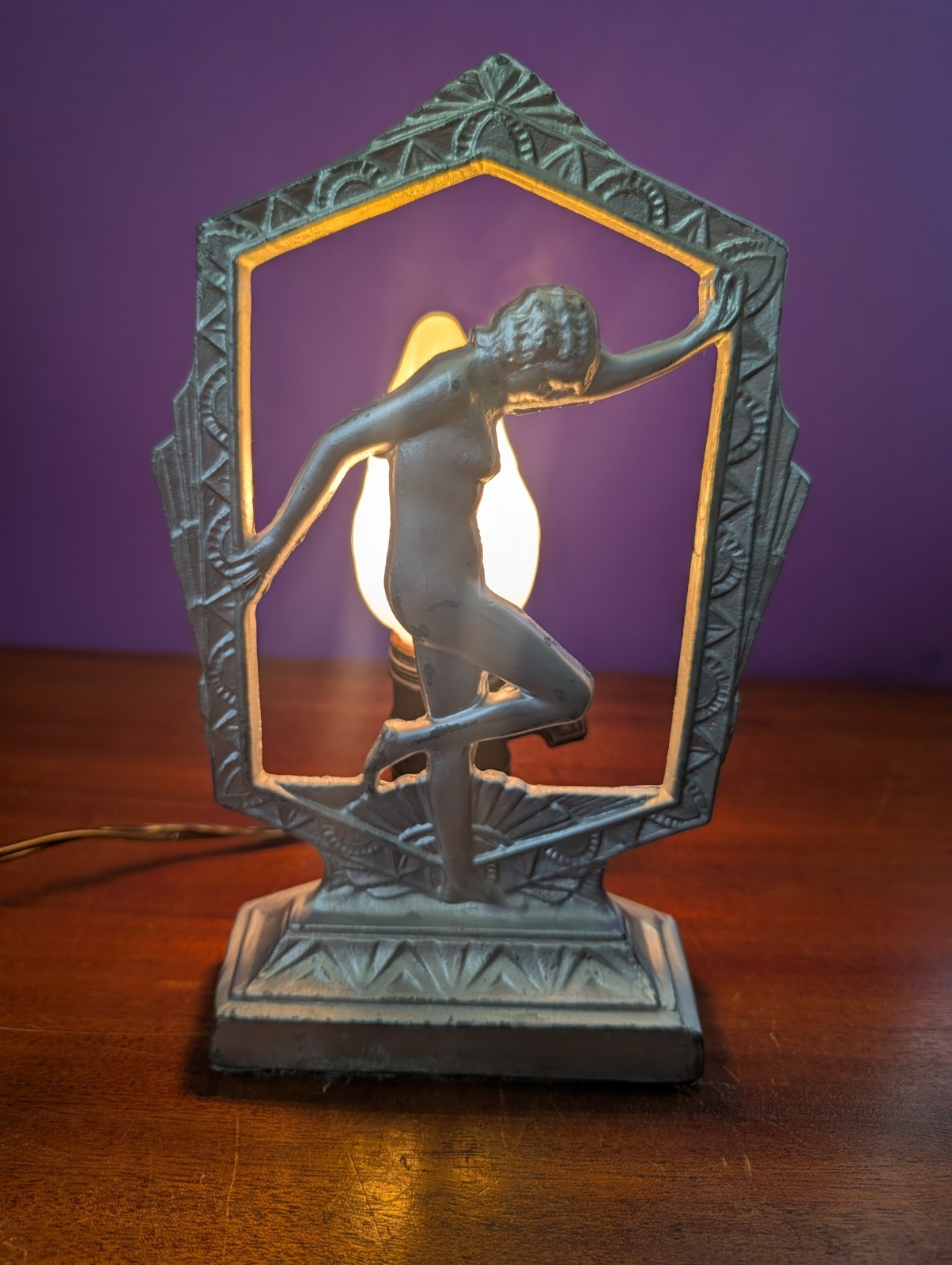 Frankart Style Billings Art Deco Nude Lady Nymph Lamp Art Nouveau
