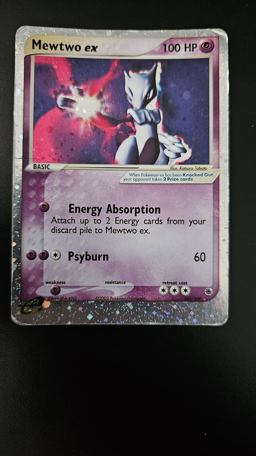 Pokémon Mewtwo EX TCG Holo Ultra Rare Card Ruby and Sapphire 101/109