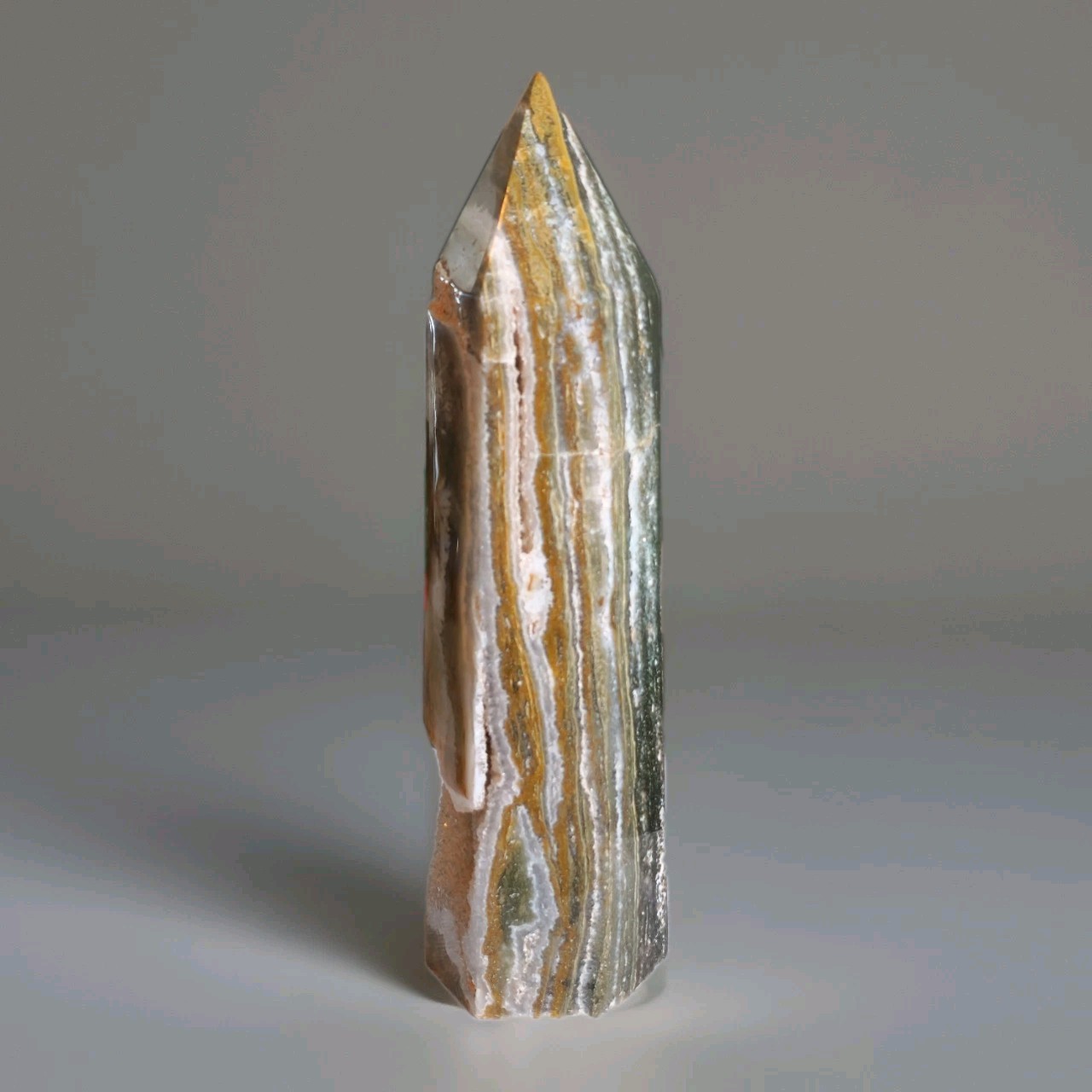 Natural Polished Druzy Ocean Jasper Tower Pillar 6.5\