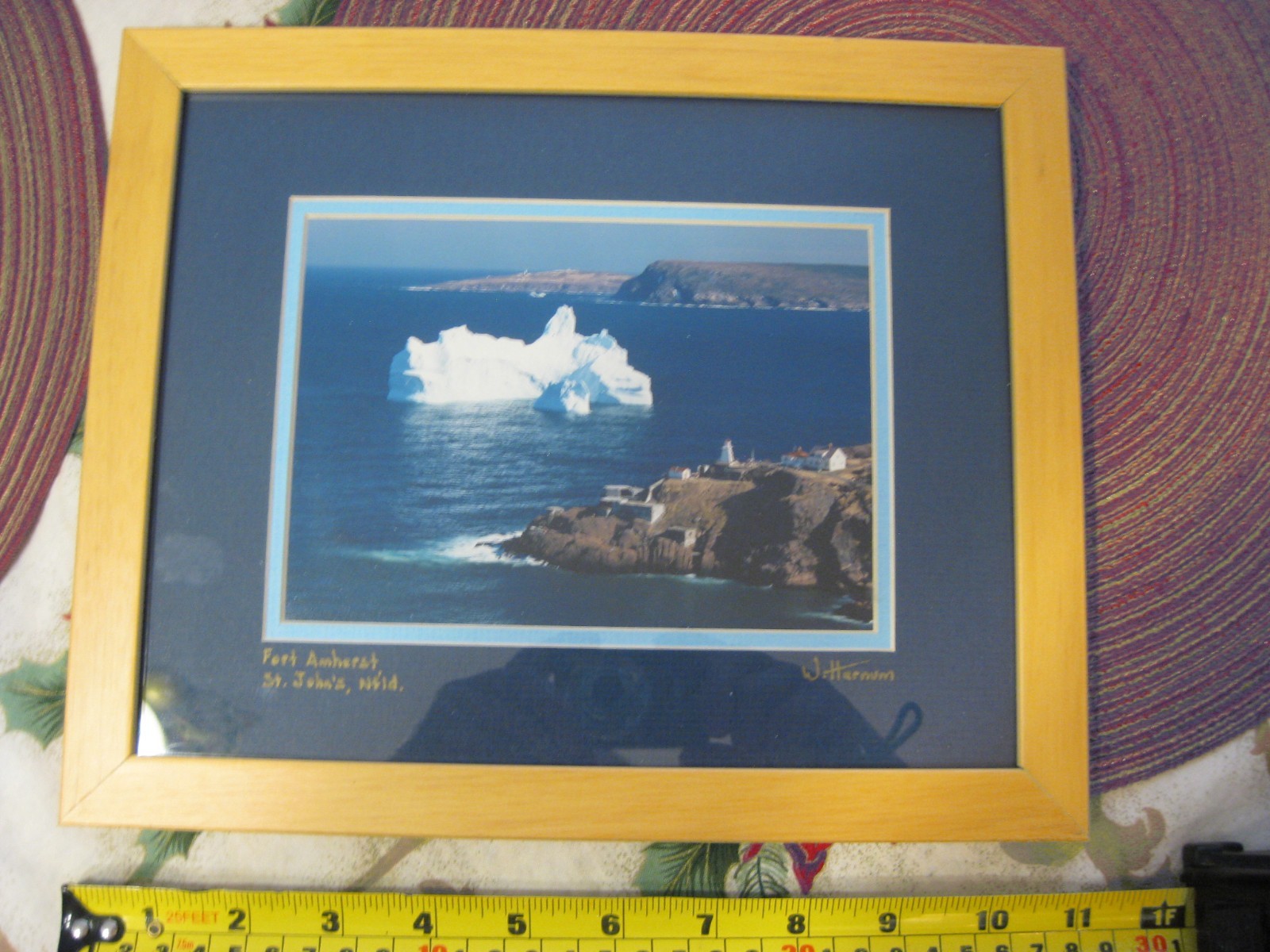 FORT AMHERST, ST. JOHN\'S, NEWFOUNDLAND  WITH ICEBERG: BY W. HARNUM