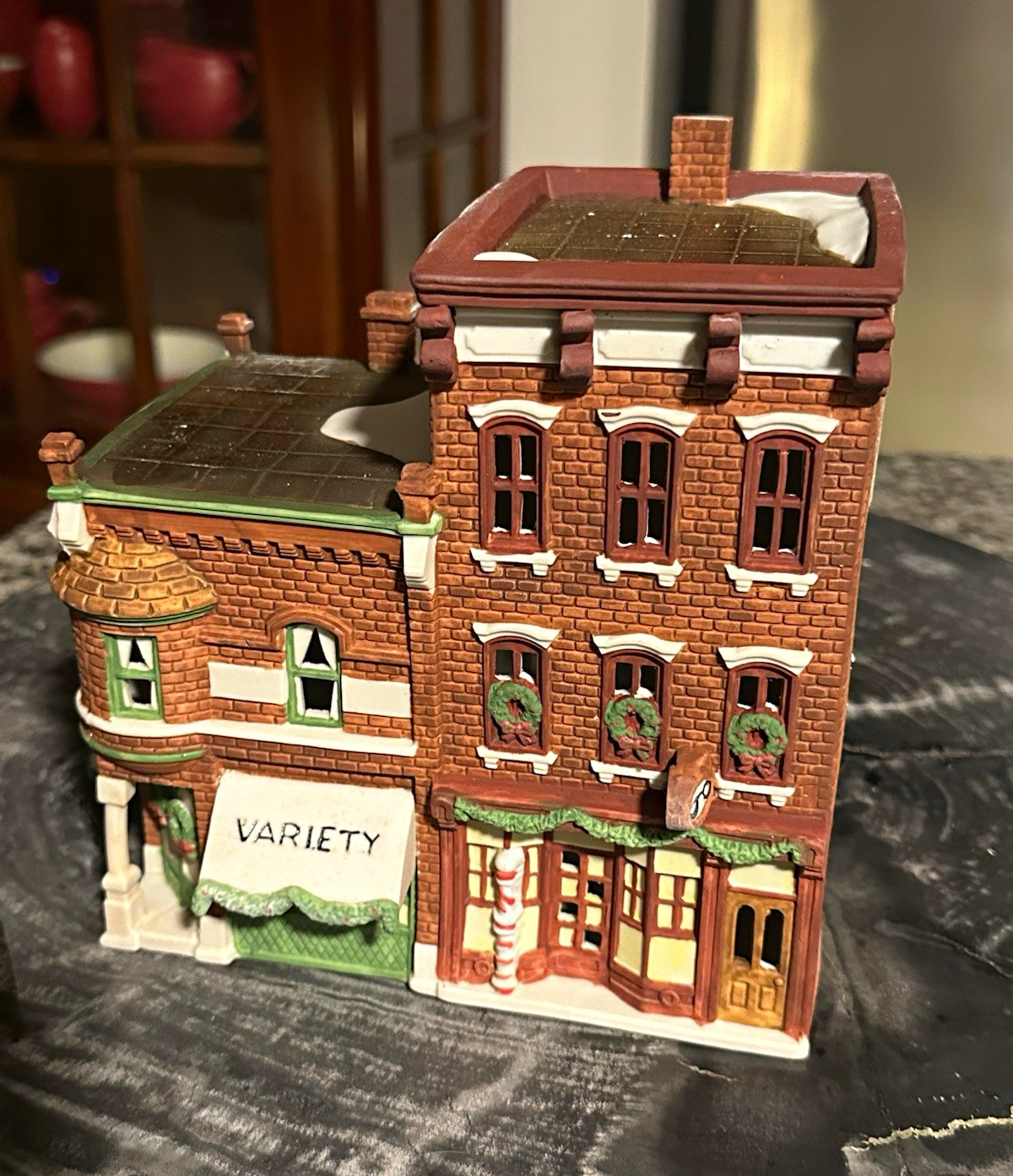 Department 56 Christmas in the City Variety Store & Barber Shop 1988