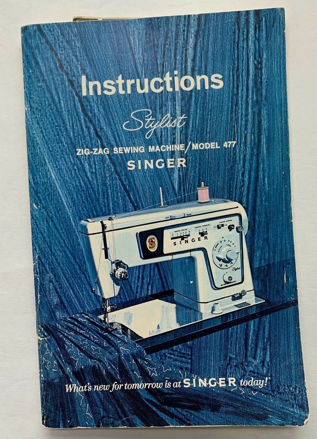 vtg 1968 Singer model 477 SEWING MACHINE INSTRUCTION MANUAL book stylist zig zag