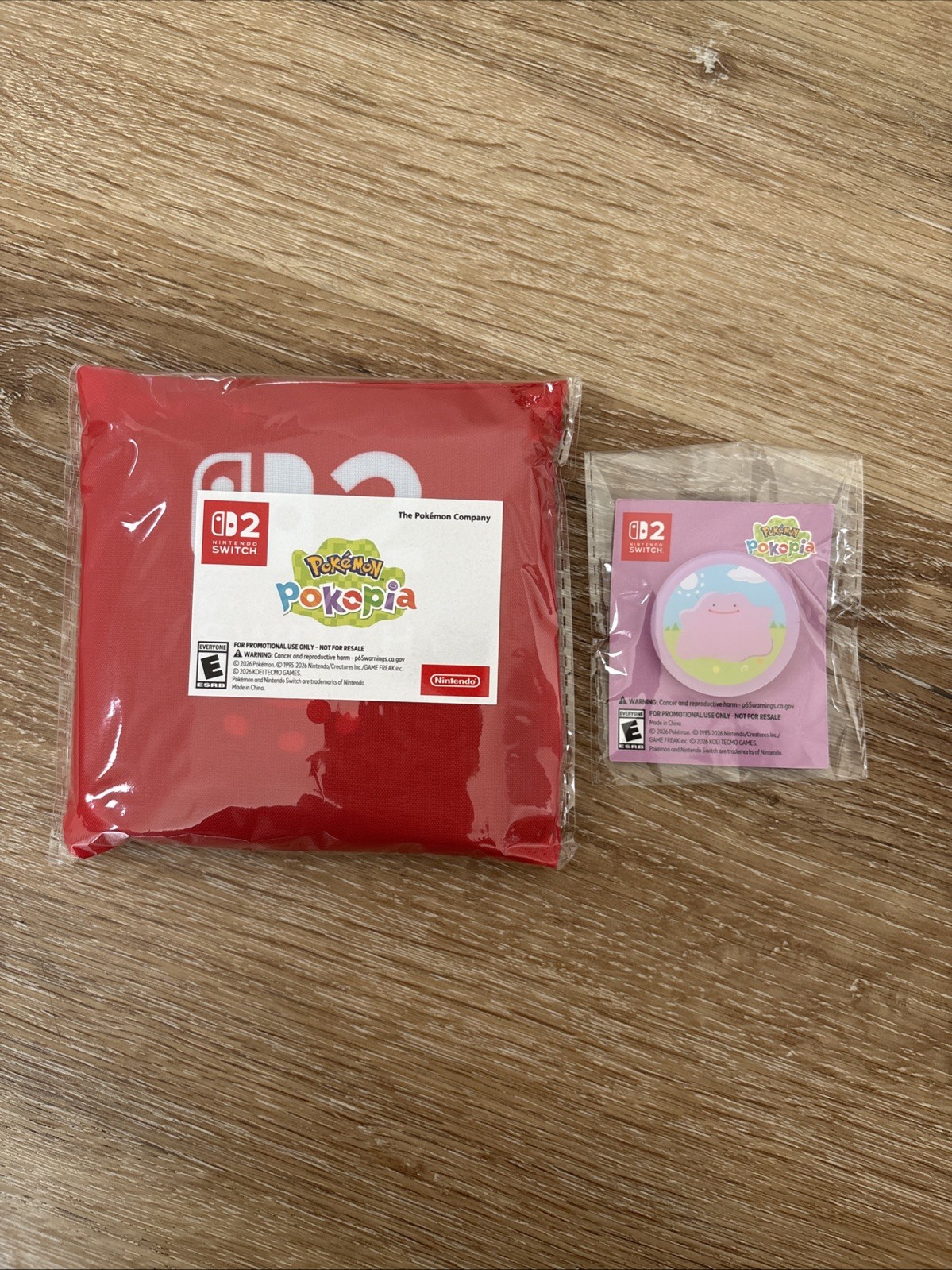 2026 Nintendo Switch 2 Pokemon Worlds Pokopia Ditto Reusable Tote Bag + Pin