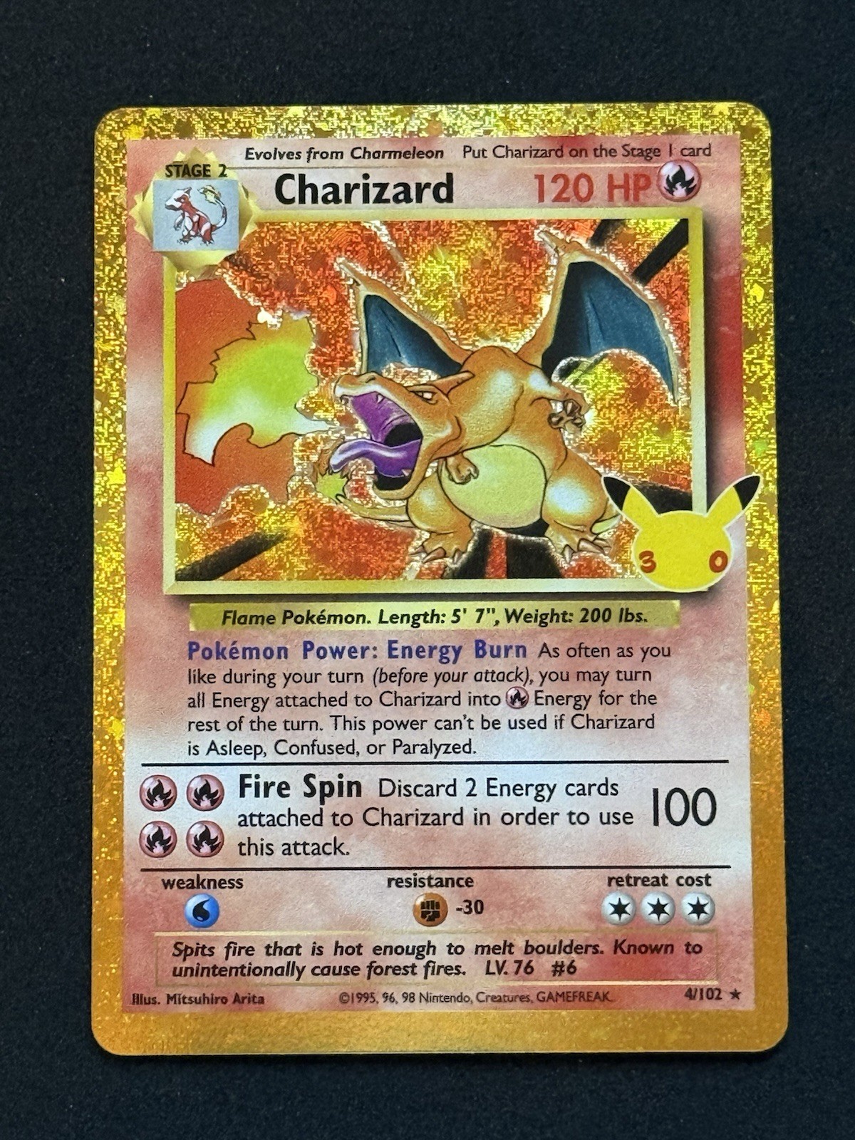 Pokémon 2026 30th anniversary Charizard #4/102 Trading Card English