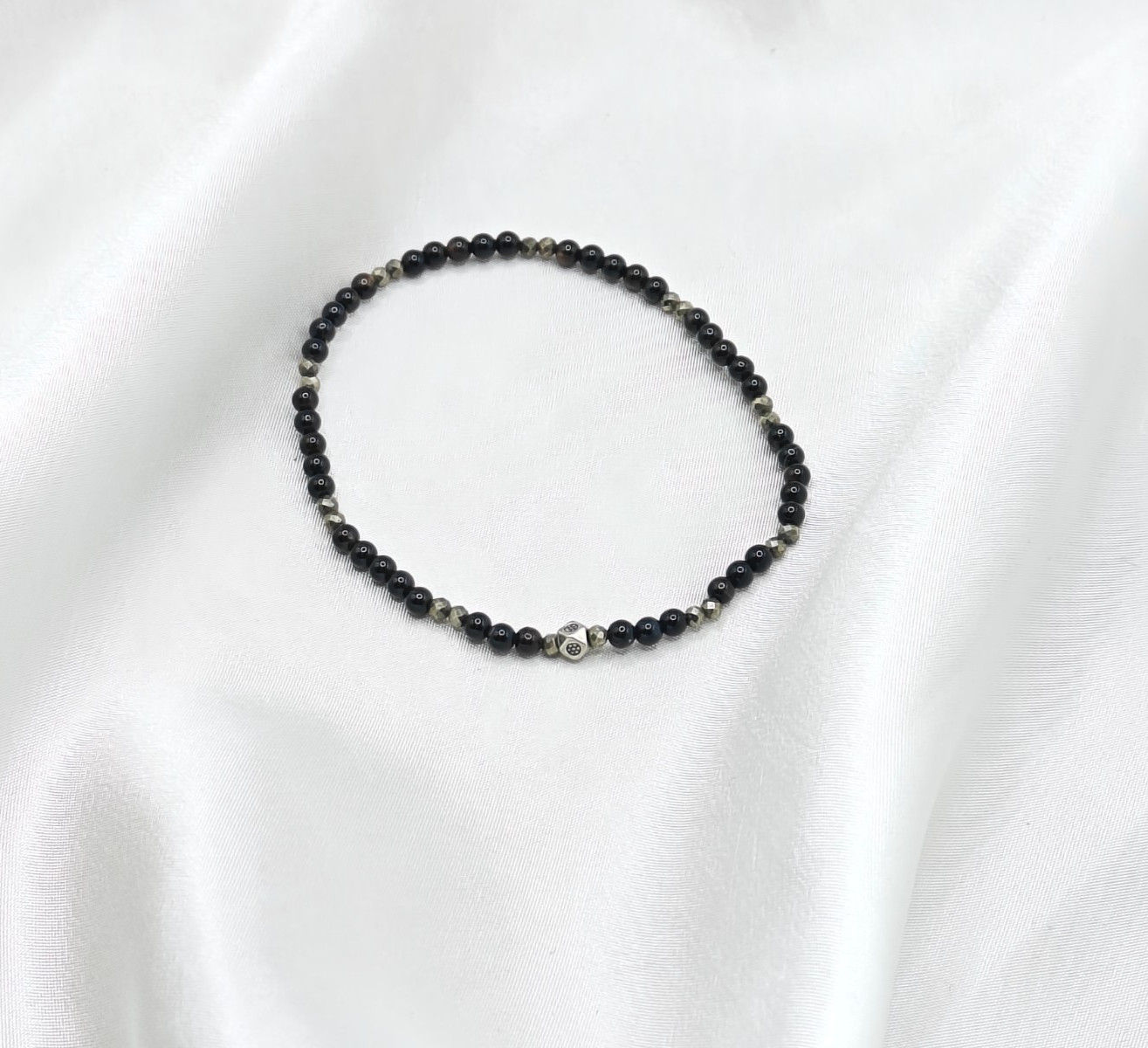 Black Onyx Micro-Bead Bracelet
