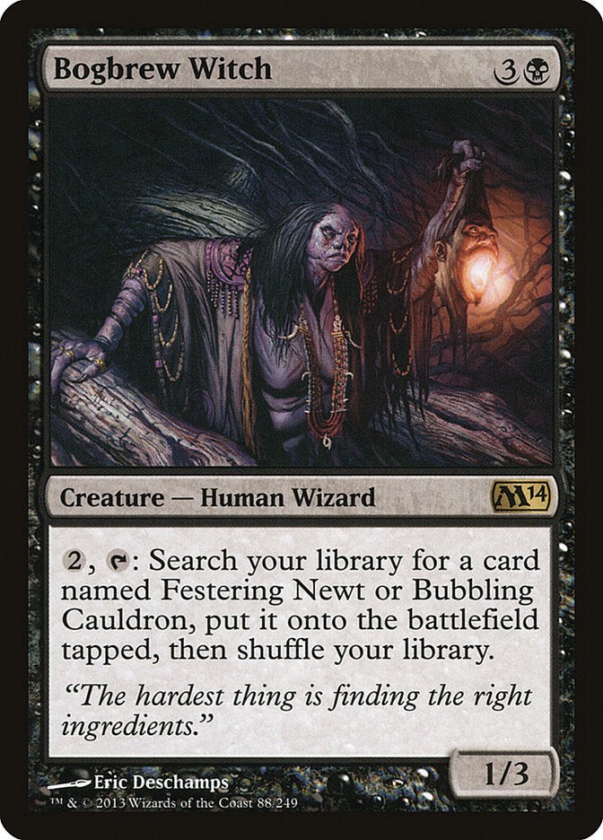 MTG Bogbrew Witch (Foil) [Magic 2014] Moderately Played
