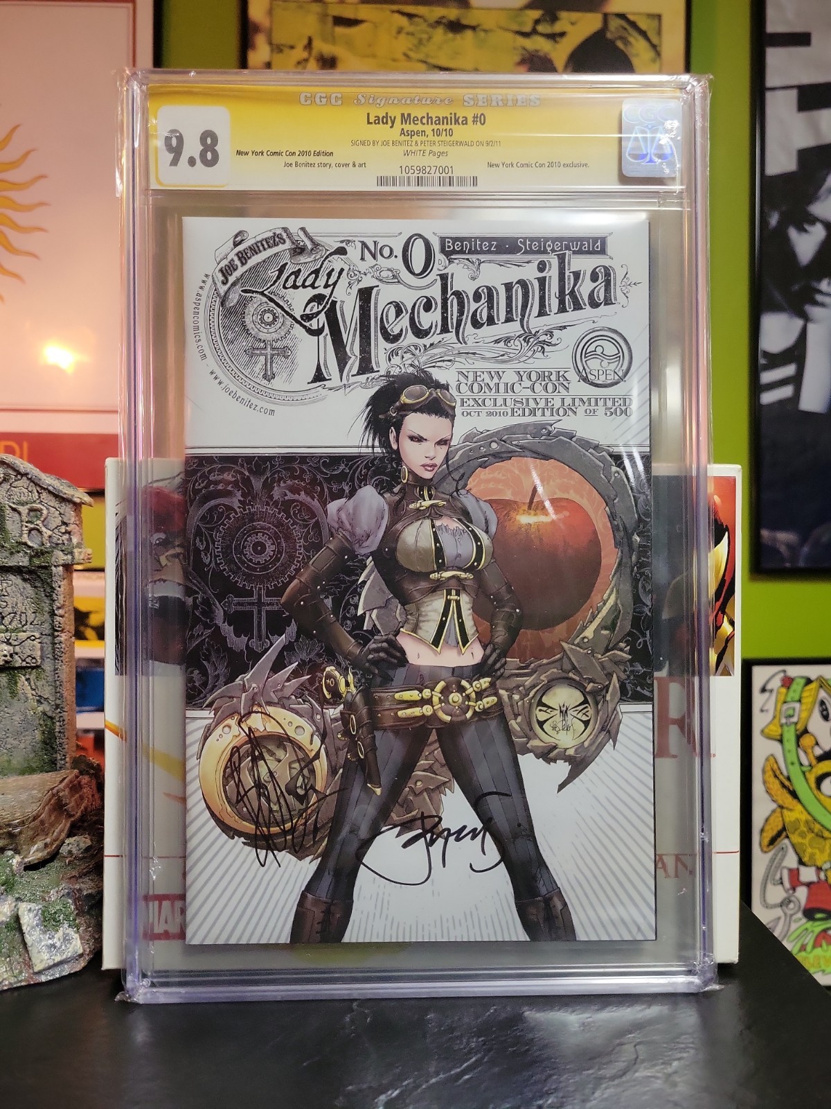 LADY MECHANIKA #0 CGC 9.8 SS Signed Benitez Steigerwald NYCC Variant Ltd 500
