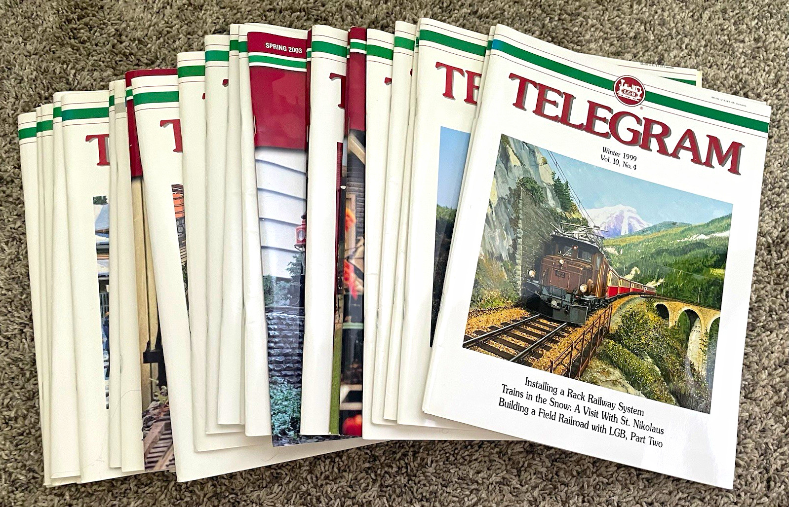 Vintage LGB Telegram Magazine Lot of 28 Model Trains 1993-2004 Hobby Railroad