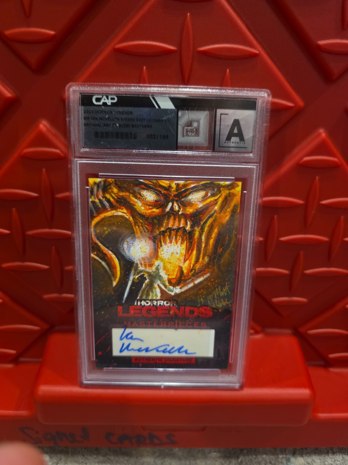 SIR IAN MCKELLEN Signed Movie Horror Legends Masterpieces Sketch Card 1/1 GLEBE SIR IAN MCKELLEN Signed Movie Horror Legends Masterpieces Sketch Card 1/1 GLEBE