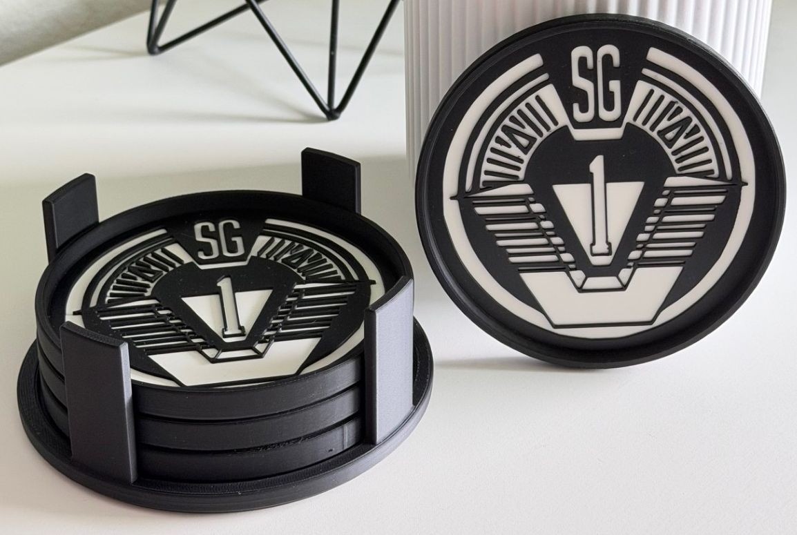 STARGATE SG1 COASTERS - 4 PIECE SET - USA ONLY - CSTSG1 STARGATE SG1 COASTERS - 4 PIECE SET - USA ONLY - CSTSG1