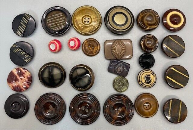 Lot of 27 Vintage Tight Top Assorted Coat/Sweater Buttons