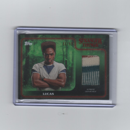 2025 TOPPS STRANGER THINGS CALEB MCLAUGHLIN/LUCAS SINCLAIR WARDROBE CARD #/99