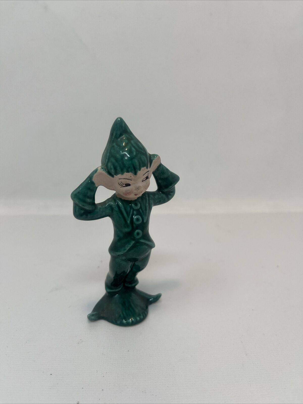 Vintage Gilner Pottery Green Pixie Elf