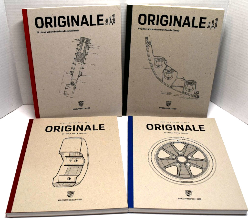 Porsche Classic Originale Parts Manuals #4, 6, 7, 8. All Brand New